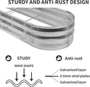 GADI Raised Garden Bed Kit for Vegetables Flower Galvanized Metal Planter Boxs Designed for Easy DIY and Cleaning Not Twist Or Rot (Silver) by GreenHaven Gardens
