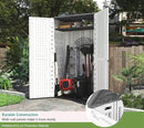 KINYING Outdoor Storage Cabinet Waterproof, Resin Vertical Outdoor Storage Shed for Patio Furniture, Garden Tools, Pool Accessories, Mower Storage (66 Cu.ft, Off White) by GreenHaven Gardens