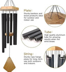 Wind Chimes Outdoor Deep Tone, 30 Inches Wind Chimes Outdoor, Memorial Wind Chimes with Hook as Gifts for Mother's Day/Housewarming/Christmas, Patio, Garden, Yard, Home Décor. Black by CozyNest Decor