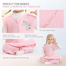 Baby Toddler Sleep Sack with Feet 2.5 TOG Winter, Wearable Blanket with Legs, Toddler Sleeping Sack Long Sleeve (Pink, 12-24 Month) by TinyTreasures Baby Boutique