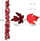 DearHouse 2 Pack Fall Garland Maple Leaf, 5.9Ft/Piece Hanging Vine Garland Artificial Autumn Foliage Garland Thanksgiving Decor for Home Wedding Fireplace Party Christmas (Dark Red) by CozyNest Decor