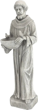 Design Toscano Nature's Nurturer Francis Assisi Religious Garden Decor Statue Bird Bath Feeder, Small, 20 inch, Cast Stone Resin, Antique Stone Finish by GreenHaven Gardens