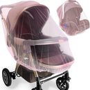 Durable Baby Stroller Mosquito Net (2 Pack) - Universal Elastic Edge Mesh Cover for Bassinets, Cradles, Playards, Car Seats & Mini Cribs | Breathable Travel Essential Newborn Protection (Pink) by TinyTreasures Baby Boutique