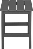 WO Home Furniture Adirondack Chairs Table Set of 3 PCS Outdoor Folding Chairs Side End Table Weather/UV Resistant for Lawn, Garden, Bon Fire, Balcony (Grey) by GreenHaven Gardens