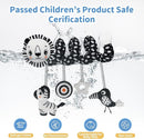 Car Seat Toys for Babies 0-6 Months,Hanging Rattle Toys for Crib Mobile, Baby Spiral Hanging Stroller Black and White High Contrast Toys for Newborn 0 3 6 9 12 Months Baby Boys Girls (Lion) by TinyTreasures Baby Boutique