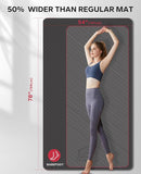 HAPBEAR Extra Large Yoga Mat - 72"x48"/78"x54", 1/4" & 1/3" Thick, Non-Slip, Durable, Eco-Friendly, Wide Exercise Mat for Home Workouts, Yoga, Pilates, Stretching, Meditation (Barefoot Exercise) by TinyTreasures Baby Boutique