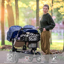 TOPDesign Universal Baby Stroller Organizer, Double Stroller Caddy with Detachable Mesh Bag & Heightened Insulated Cup Holders & Non-Slip Secure Hooks Accessories, Fits Most Strollers (Checkerboard) by TinyTreasures Baby Boutique