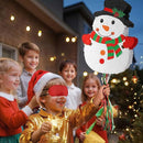 Wernnsai Christmas Piata Large Pull String with Blindfold Bat Cute Snowman Piata for Christmas Party Games White Party Decorations 16.5' x 12.4' by TinyTreasures Baby Boutique