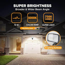 LUTEC 72W 7500LM LED Security Lights Motion Sensor Light Outdoor, 5000K Daylight, IP65 Waterproof, Dusk to Dawn, 3-Head Motion Detected Flood Light for Garage, Yard, Porch(Black) by GreenHaven Gardens