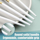 Matte White Gold Silverware Set for 6,Modern Stainless Steel Brushed Cutlery Set,30-Pieces Heavy Duty Flatware Set,Knives Spoons and Forks Set Utensils Set, Satin Finish, Dishwasher Safe by CozyNest Decor