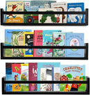 AZSKY Classic Nursery Book Shelves Black Wooden Floating Shelves Wall Bookshelf for Bathroom Decor Kitchen Spice Rack Organizer Kids Room 24 Inch Set of 3 by TinyTreasures Baby Boutique