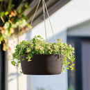 La Jolie Maison Large Hanging Planters - 12 Inch Outdoor Flower Pots, Hanging Garden Planters Set of 2, Iron Color by CozyNest Decor