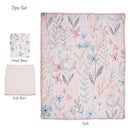Lambs & Ivy Baby Blooms 3-Piece Pink Floral/Butterfly Baby Crib Bedding Set by TinyTreasures Baby Boutique