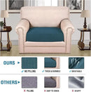 H.VERSAILTEX Super Stretch Individual Seat Cushion Covers Sofa Covers Couch Cushion Covers Slipcover Sets Thick Jacquard Textured Twill Fabric (1 Piece Chair Cushion Cover, Deep Teal) by CozyNest Decor