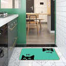 Mingnei Hi Bye Cat Welcome Doormat for Home Kitchen Entrance, Funny Black Cat Lover Floor Mat for Indoor/Outdoor Entryway Rug 30x17 (Green) by CozyNest Decor