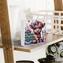 Highland Cow Baby Decor, Highland Cow Sunflower Decor, Highland Cow Gifts for women, Highland Cow Nursery Decor, Wooden Box Decor Sign for Home Farmhouse Office Living Room Table Shelf Tiered by CozyNest Decor