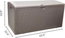 80 Gallon PLUS Lockable Deck Box, Waterproof & UV-Resistant Outdoor Storage for Patio Cushions, Heavy Duty Resin Deck Storage Container(Brown) by GreenHaven Gardens