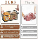 Freezer Organizer Bins ，Upgraded Bottom Leak-Proof net，4 Pack，Encryption and Hardening ，Deep Freezer Organizer Bins for 5 to 7 Cu.FT Small Chest Freezer， Easy Get Bottom Foods（white） by CozyNest Decor