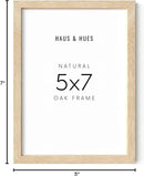 HAUS AND HUES Wood Picture Frame, 5x7 inches, Beige (Natural Oak, Poster Type, Set of 1) by CozyNest Decor
