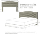 Velvet Upholstered Headboard King/Cal King Size Latest Model Wall Mount, Bed Frame Mount, Featuring High-Density Sponge Padding, Luxury Texture Easy Assembly and Style-Taupe by CozyNest Decor