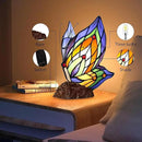 Tiffany Butterfly Table Lamp, 9'' Tall Vintage Stained Glass Lamp, Fairy Reading Night Light for Bedroom Living Room, 1 LED Bulb Included by CozyNest Decor