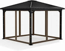 Gazebo Replacement Netting Screen Mosquito Net Screen Walls for 10 x 10 ft Outdoor Gazebo Canopy, 4-Panel with Double Zippers for Outdoor Patio (Only Netting) by GreenHaven Gardens