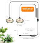 Grow Light Bulbs Indoor Plants Lights Adjustable Cord,Timer, Full Spectrum Plant Growing Lamp for Seedling,Greenhouse,Seedlings (1 Light (14.7ft)) by GreenHaven Gardens