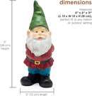 Alpine Corporation 11" Tall Classic Outdoor Garden Gnome Yard Statue Decoration by GreenHaven Gardens
