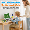 Kids Microscope with Bug Catcher Kit, 1080P Digital Mini Handheld Microscope STEM Science Toy with LED Light, Rechargeable, Portable, Supports 64GB TF Card, Educational Gift for Kids Ages 3-12 (Blue) by TinyTreasures Baby Boutique