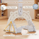 Costzon 3 in 1 Toddler Basketball Hoop, Height Adjustable Kids Sports Center w/Foldable Basketball, Soccer & Golf Game, Indoor Outdoor Activity Playset w/Foldable Rim, Gift for Children Baby Infant by TinyTreasures Baby Boutique