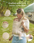 GROWNSY Baby Carrier Newborn to Toddler, Cozy Baby Wraps Carrier, Ergonomic Baby Carrier with Head Support, Cream by TinyTreasures Baby Boutique