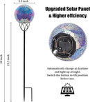 VCUTEKA Solar Lights Outdoor Garden Decor Mosaic Solar Garden Lights Waterproof Glass Ball LED Pathway Stake Light for Landscape Lawn Patio Yard Decoration Purple 6 inch by CozyNest Decor