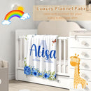 Ship Next Day, Personalized Baby Blanket – Printed in USA, Custom Baby Blanket for Boys & Girls, Baby Blanket with Name, Baby Shower, Easter, Christmas, Birthday Newborn & Toddler Gifts, Baby Gifts by TinyTreasures Baby Boutique