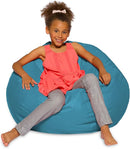 Posh Creations Bean Bag Chair for Kids, Teens, and Adults Includes Removable and Machine Washable Cover, Heather Teal, 38in - Large by TinyTreasures Baby Boutique