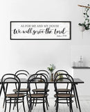 As for Me and My House We Will Serve the Lord Sign: Rustic Family Bedroom Signs Wall Decor Above Bed,Framed Country Wall Plaque Hanging Farmhouse Bible Verse Sign Christian Art Gifts 12" x 40" by CozyNest Decor