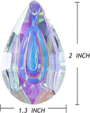 HDCRYSTALGIFTS Suncatcher Crystal 50mm AB Loquat Shape Chandelier Parts Drops Prisms Hanging Pendants 50mm,Pack of 12 by GreenHaven Gardens