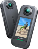 AKASO 360 Weatherproof 360° Action Camera - 5.7K 360 Video with 1/2" 48MP Sensors, 72MP 360 Photo, 360-SuperSmooth, 2.29" Touchscreen, Invisible Selfie Stick Effect, 360° Horizon Lock, AI Tracking by TinyTreasures Baby Boutique