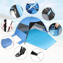 Large Easy Setup Beach Tent,Anti-UV Beach Shade Beach Canopy Tent Sun Shade with Extended Floor & 3 Mesh Roll Up Windows Fits 3-4 Person,Portable Shade Tent for Outdoor Camping Fishing by TinyTreasures Baby Boutique