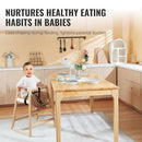 VEVOR Wooden High Chair for Babies & Toddlers, Double Solid Wood Feeding Chair, Eat & Grow Portable High Chair, Easy to Clean Baby Booster Seat, Compact Toddler Chair, Natural by TinyTreasures Baby Boutique