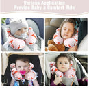 vocheer Baby Travel Pillow(Upgraded), Head and Neck Support Pillow for Pushchair, Car Seat,Stroller, Bouncer, Cotton, Orange Fox by TinyTreasures Baby Boutique