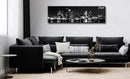 DJSYLIFE Boston Skyline Wall Art Canvas Wall Art Black and White Modern Panoramic Cityscape Pictures Paintings for Bedroom Office Decor, Ready to Hang 13.8"x47.3" by CozyNest Decor