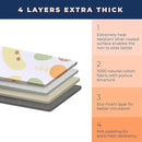 Ironing Board Cover and Pad Extra Thick Heavy Duty Padded 4 Layers Non Stick Scorch and Stain Resistant 15x54 and 3 Fasteners Elastic Edge with Bonus Protective Scorch Mesh Cloth by CozyNest Decor