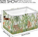 Animal Rectangular Storage Basket Organizer Bin Shelf Baskets For Home Office Dorm Lions Tigers Bears Giraffes Forests by GreenHaven Gardens