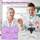 Microscope for Adults Kids, 40X-2000X Microscope Kit with Adjustable Brightness LED, Slides, Biological Compound Microscopes for School Lab Home Education, Gifts for Children Students by TinyTreasures Baby Boutique