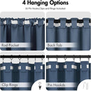 ANRODUO Back Tab Blackout Curtains for Bedroom Living Room, Rod Pocket Pinch Pleated Thermal Insulated Room Darkening Curtains 54 Inches Long 2 Panels, Stone Blue, 42 x 54 Inch by TinyTreasures Baby Boutique