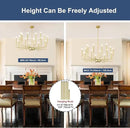 Modern Gold Farmhouse Chandeliers, 16-Light Industrial Metal Chandelier Lighting, Classic Candle Hanging Pendant Light Fixtures for Kitchen Island, Living Room, Dining Room, Stair by CozyNest Decor