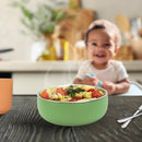 Monkey Proof™ Non-Toxic Stainless Steel Child Bowl 5” with Non-Slip Silicone Shell, Multi-color, (Set of 4 bowls) Unbreakable, Mess Free Feeding for Babies, Toddlers, Kids, BPA free by TinyTreasures Baby Boutique