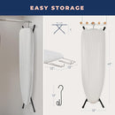 Ironing Board with Iron Rest, Iron Board with 3 Layers Extra Thick Cover, Compact and Space Saver Foldable Ironing Board, Adjustable Height, Easy Storage with Smart Hanger and Lightweight Design by CozyNest Decor