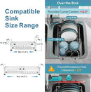 GSlife Expandable in Sink Dish Drying Rack - Stainless Steel Capacity Adjustable Over The Sink Dish Rack (13.4''-20.4''), Dish Drainer for Kitchen Sink Counter with Utensil Holder, Silver by CozyNest Decor