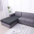 hyha Waterproof Couch Cushion Covers, Sectional Sofa Cushion Slipcovers L Shape, Thick Stretch Jacquard Fabric, Washable Chaise Lounge Cover with Elastic Bottom (1 Piece for Chaise, Grey) by CozyNest Decor